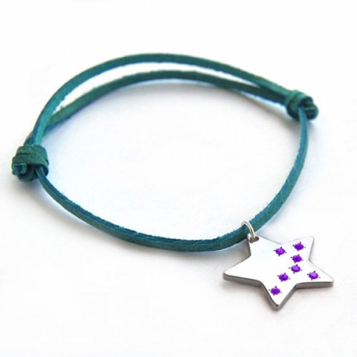 Narukvica sa srebrnim priveskom i cirkonima